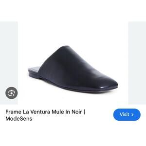 Frame La Venture Mule Noir Size 38.5 Size USA 8 $150